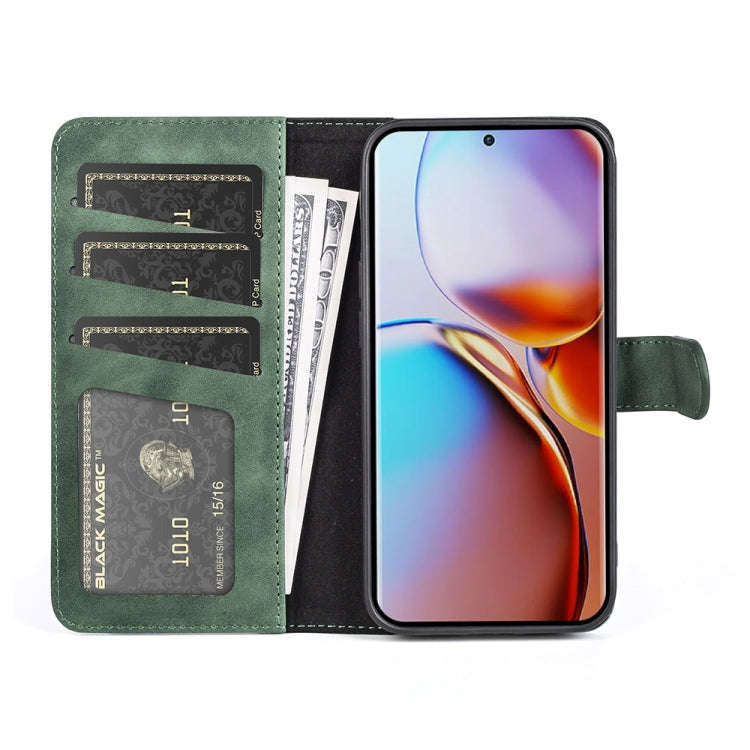 For Motorola Moto X40 Stitching Horizontal Flip Leather Phone Case(Green)