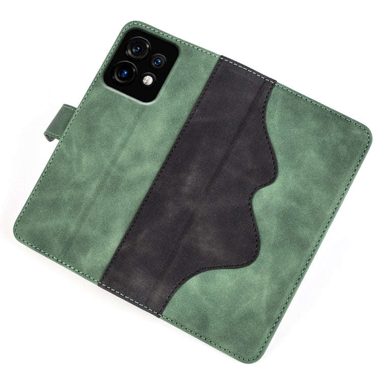 For Motorola Moto X40 Stitching Horizontal Flip Leather Phone Case(Green)