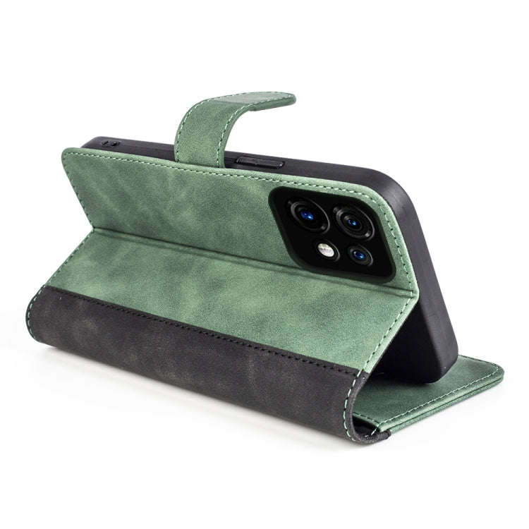 For Motorola Moto X40 Stitching Horizontal Flip Leather Phone Case(Green)