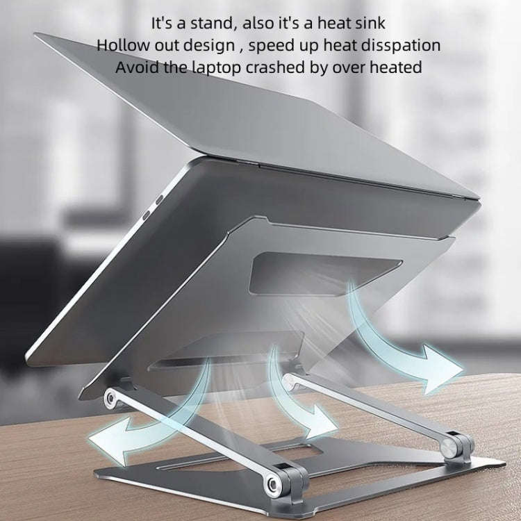 Boneruy P18 Ergonomic Desk Aluminum Holder for 14-17.3 Inch Laptops(Silver)