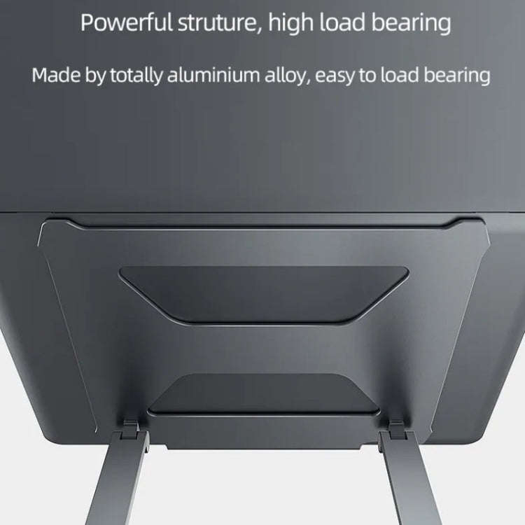 Boneruy P18 Ergonomic Desk Aluminum Holder for 14-17.3 Inch Laptops(Silver)
