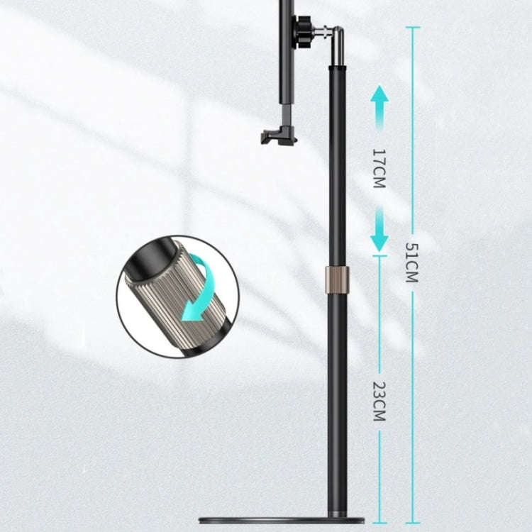 Boneruy P21 Lifting Adjustable Rotating Phone Tablet Desktop Holder(White)