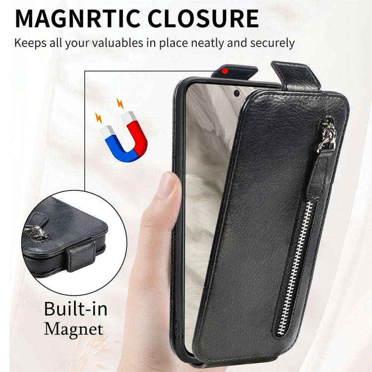 For Google Pixel 8 Pro Zipper Wallet Vertical Flip Leather Phone Case(Red)