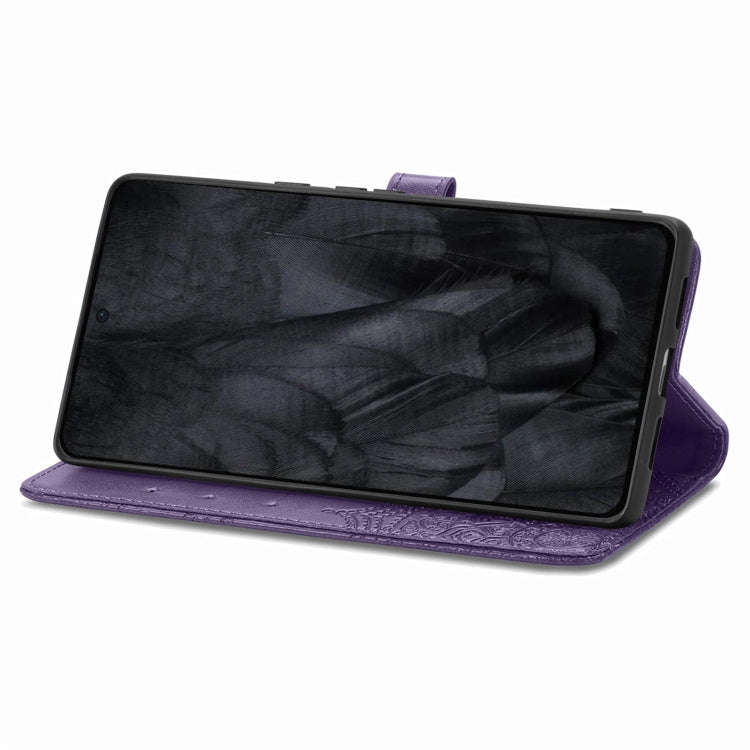 For Google Pixel 8 Pro Mandala Flower Embossed Leather Phone Case(Purple)