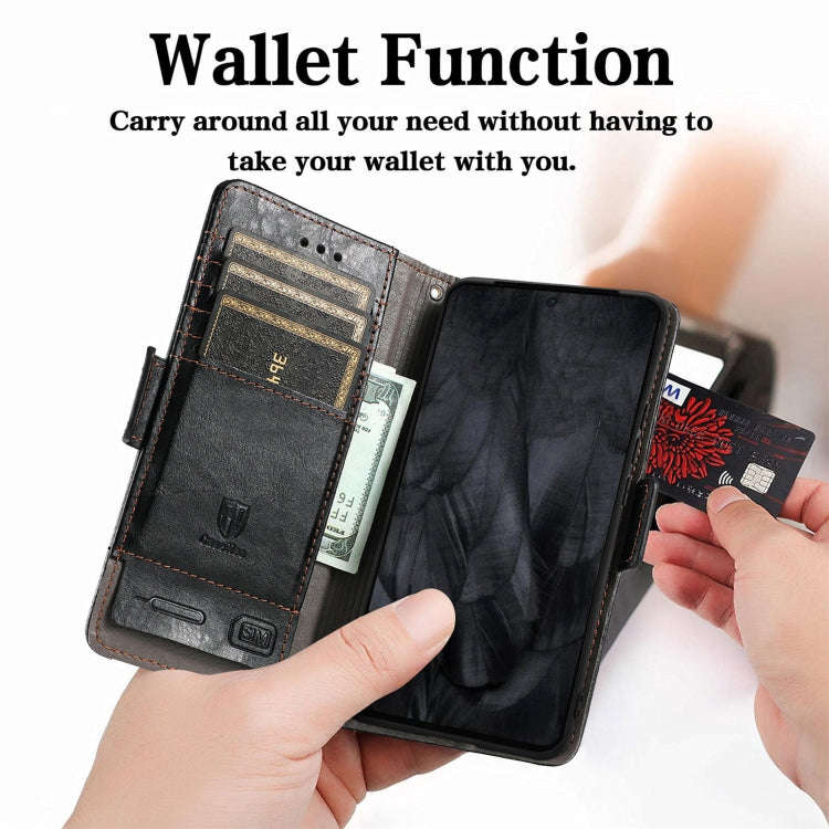 For Google Pixel 8 Pro CaseNeo Splicing Dual Magnetic Buckle Leather Phone Case(Gray)