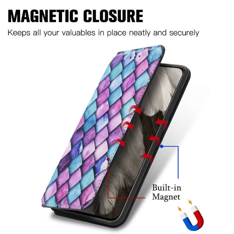 For Google Pixel 8 CaseNeo Colorful Magnetic RFID Anti-theft Leather Phone Case(Purple)
