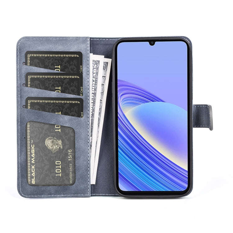 For TCL 40 SE Stitching Horizontal Flip Leather Phone Case(Blue)