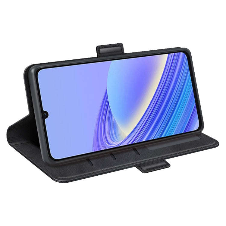 For TCL 40 SE Dual-side Magnetic Buckle Leather Phone Case(Black)