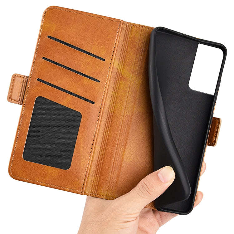 For TCL 40 SE Dual-side Magnetic Buckle Leather Phone Case(Yellow)