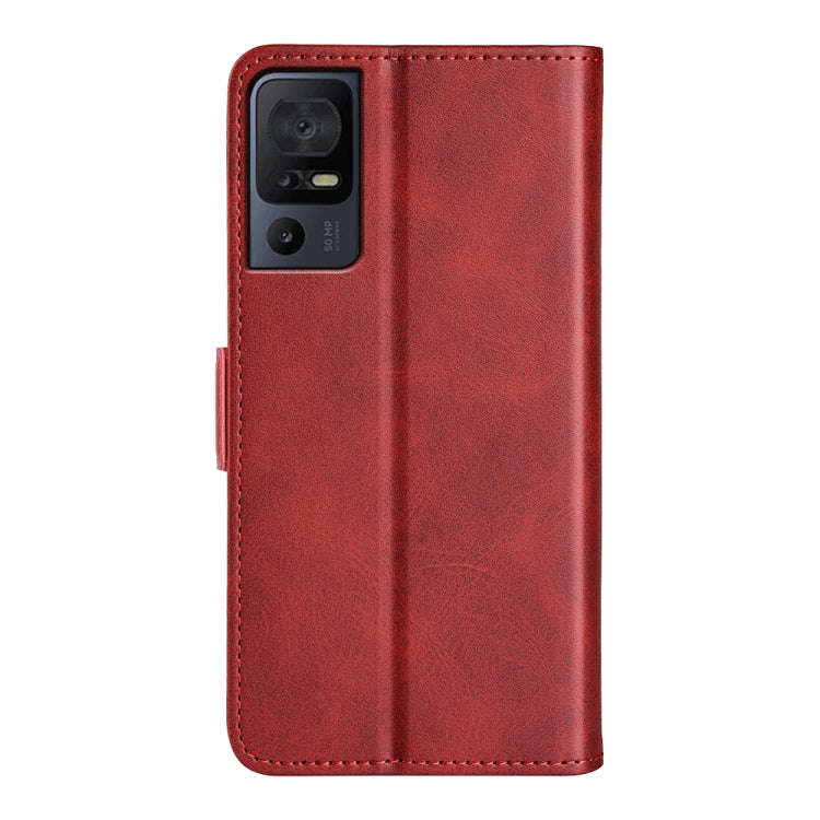 For TCL 40 SE Dual-side Magnetic Buckle Leather Phone Case(Red)