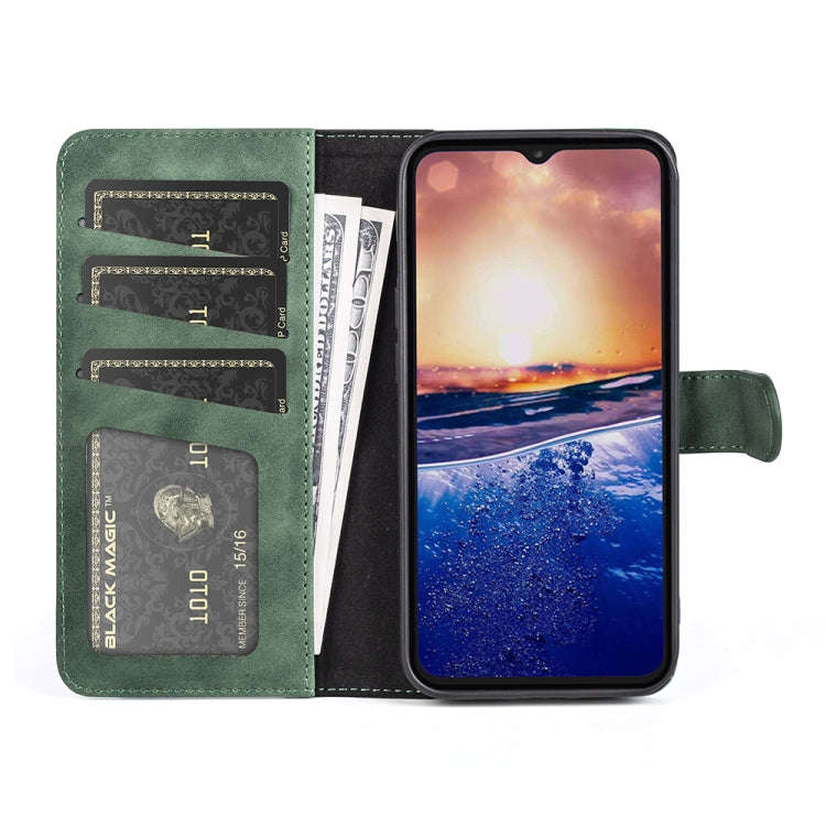 For TCL 40R Stitching Horizontal Flip Leather Phone Case(Green)