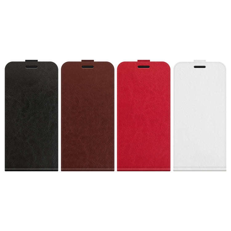 For TCL 40R R64 Texture Vertical Flip Leather Phone Case(White)