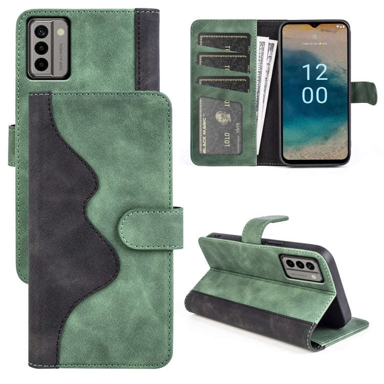 For Nokia G22 Stitching Horizontal Flip Leather Phone Case(Green)
