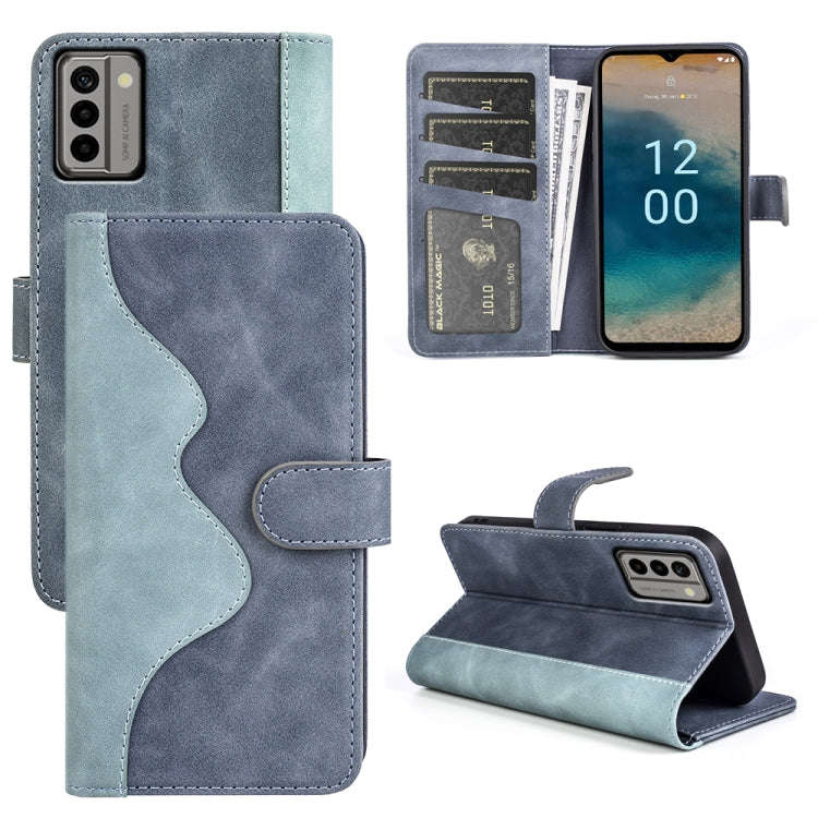 For Nokia G22 Stitching Horizontal Flip Leather Phone Case(Blue)
