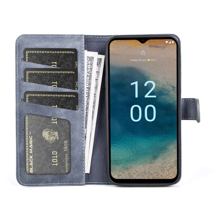 For Nokia G22 Stitching Horizontal Flip Leather Phone Case(Blue)