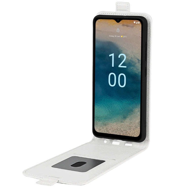 For Nokia G22 R64 Texture Vertical Flip Leather Phone Case(White)