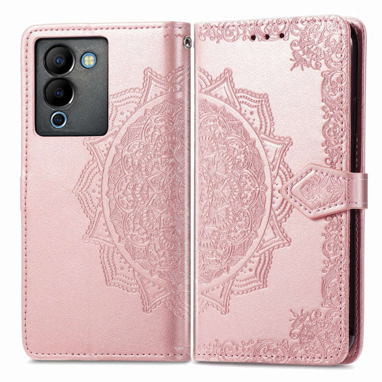 For Infinix Note 12 G96 Mandala Flower Embossed Leather Phone Case(Rose Gold)