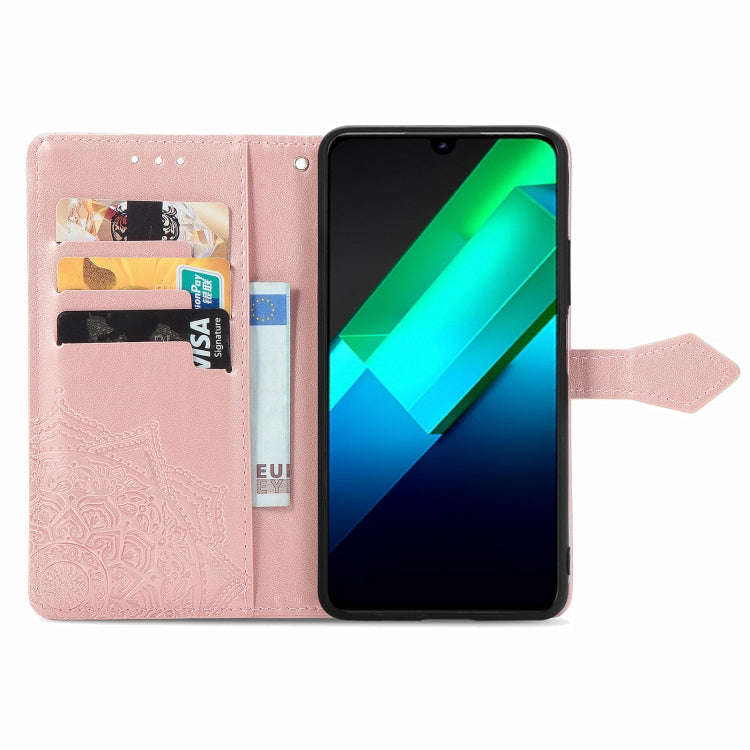 For Infinix Note 12 G96 Mandala Flower Embossed Leather Phone Case(Rose Gold)