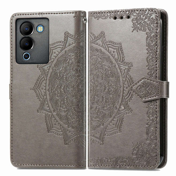 For Infinix Note 12 G96 Mandala Flower Embossed Leather Phone Case(Gray)