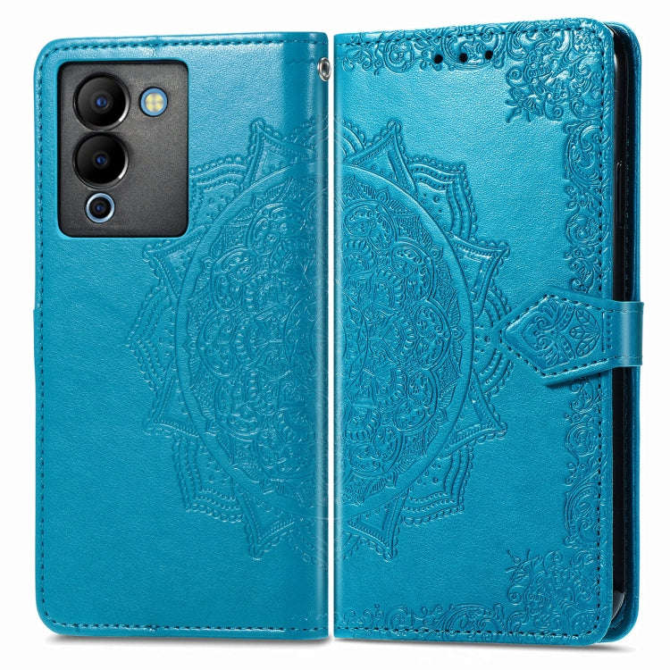 For Infinix Note 12 G96 Mandala Flower Embossed Leather Phone Case(Blue)