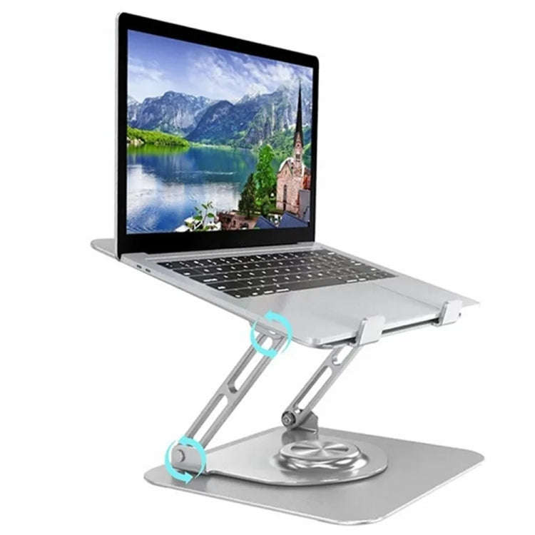 D147 Foldable 360 Degree Rotating Laptop Lifting Bracket Aluminum Alloy Notebook Desktop Stand(Gray)