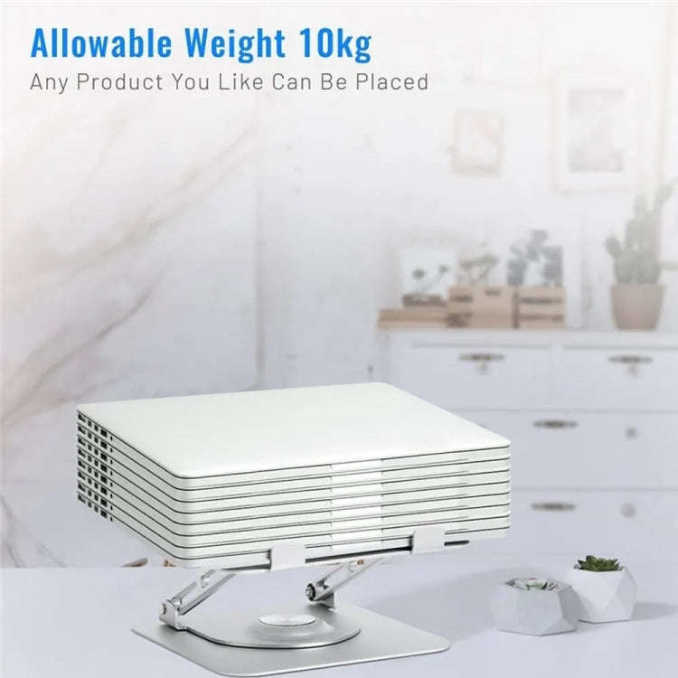 D147 Foldable 360 Degree Rotating Laptop Lifting Bracket Aluminum Alloy Notebook Desktop Stand(Gray)