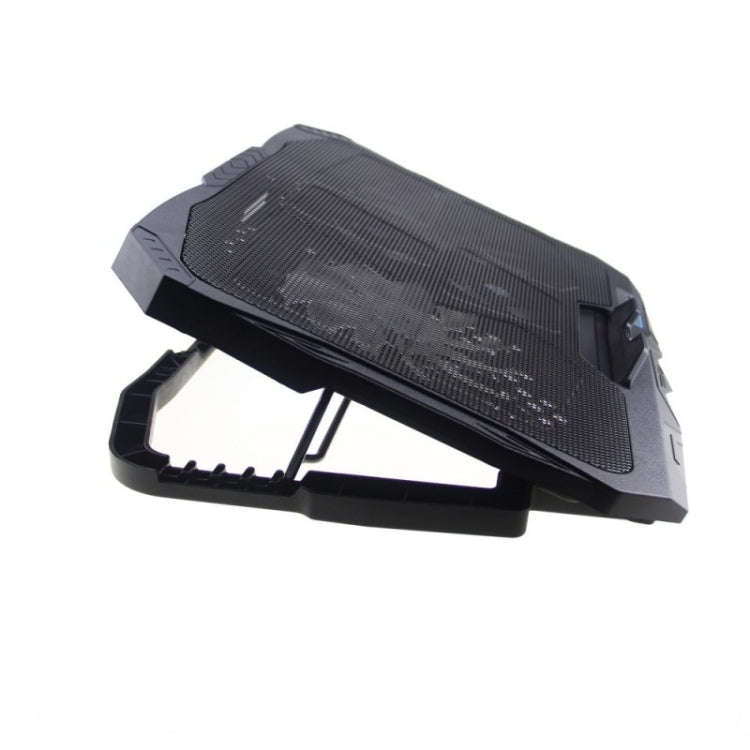 S18 Aluminum Four Fans Gaming Laptop Cooling Pad Foldable Holder with Wind Speed Display(Green)