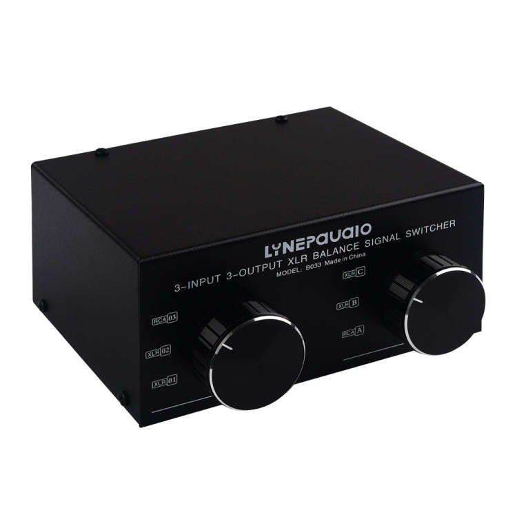 B033 3 Input To 3 Output Fully Balanced XLR Signal Passive Stereo Selector Switch Switcher