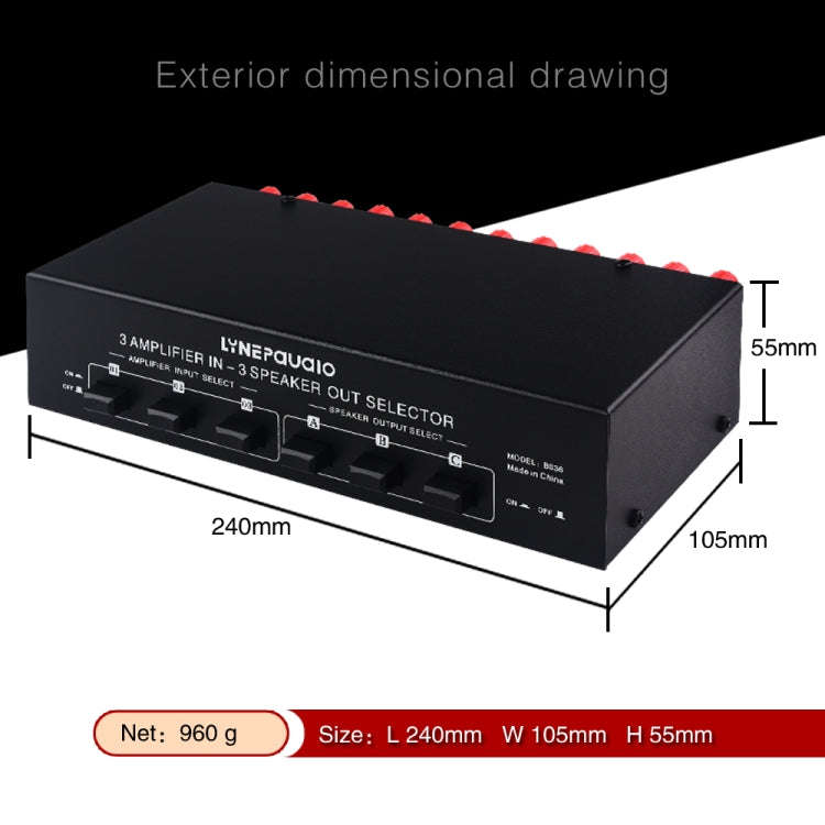 B036 3 Input 3 Output Power Amplifier And Speaker Switcher Speaker Switch Splitter Comparator
