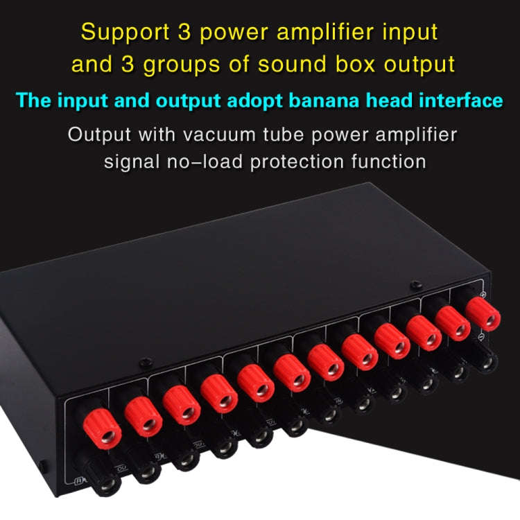 B036 3 Input 3 Output Power Amplifier And Speaker Switcher Speaker Switch Splitter Comparator