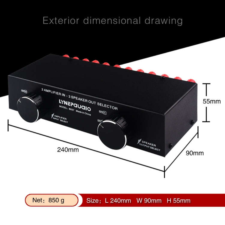 B037 3 Input 3 Output Power Amplifier And Speaker Switcher Speaker Switch Splitter Comparator 300...