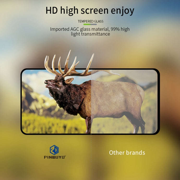 For Honor Play7T Pro PINWUYO 9H 2.5D Full Screen Tempered Glass Film(Black)