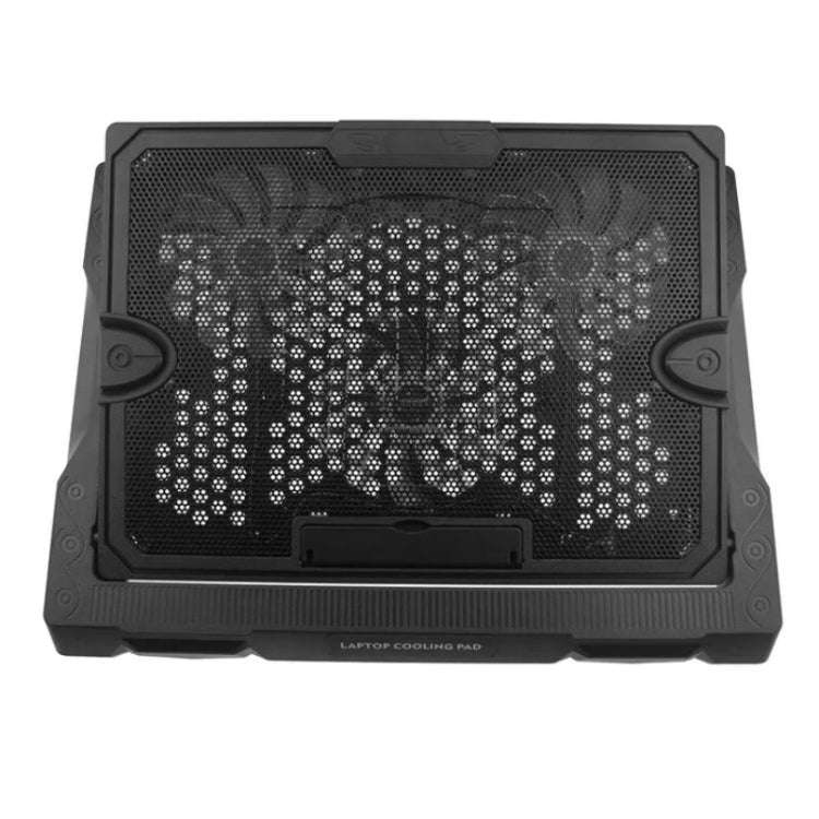 S300 3 Fan Adjustable Wind Speed Desktop Laptop Cooling Pad with Holder(Blue)