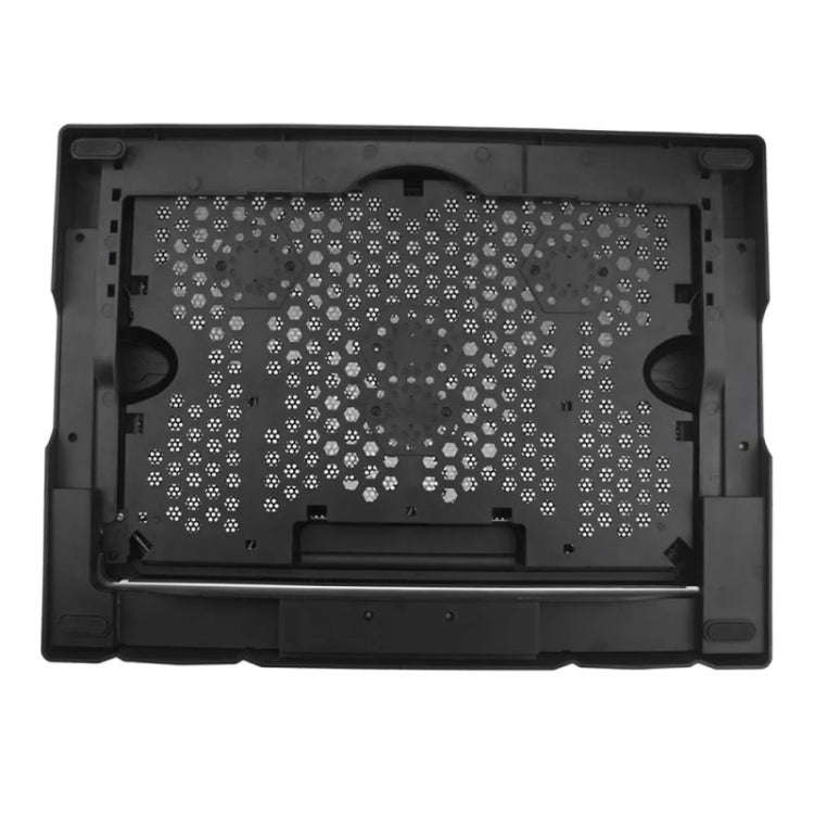S300 3 Fan Adjustable Wind Speed Desktop Laptop Cooling Pad with Holder(Blue)