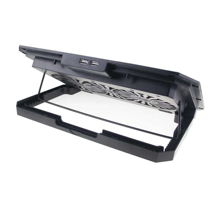 N11 USB Port 8-Gear Adjustable Height Dual Mute Fan Desktop Laptop Cooling Stand