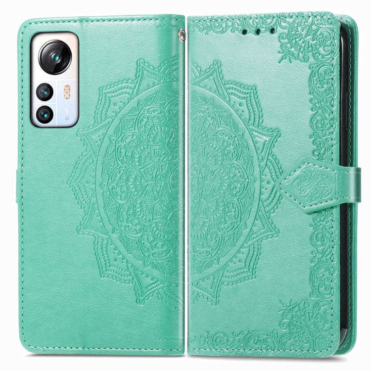 For Blackview A85 Mandala Flower Embossed Leather Phone Case(Green)
