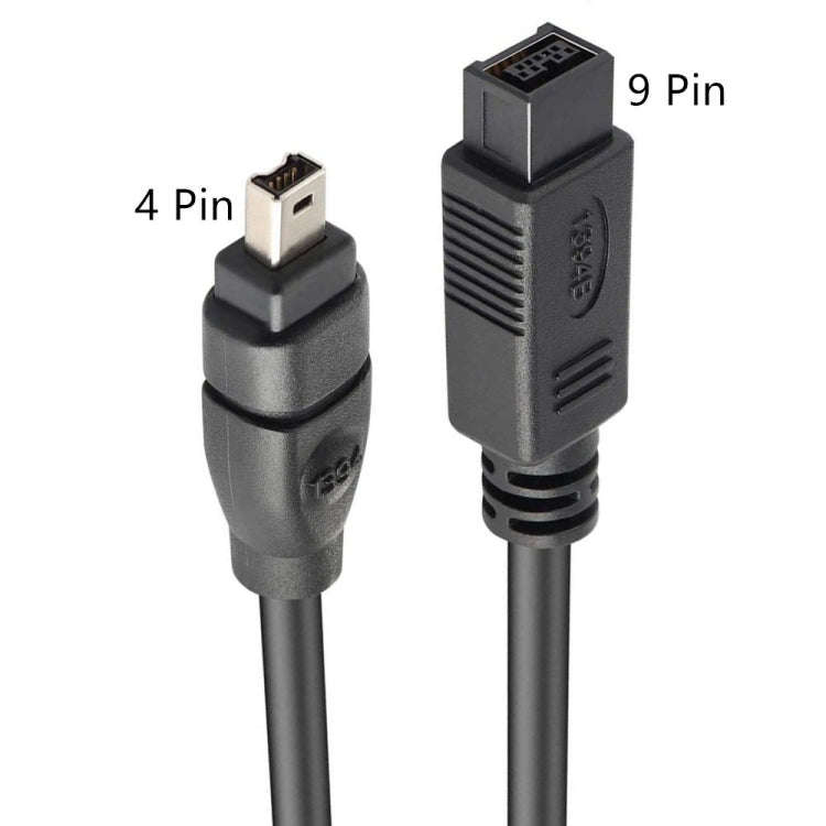 JUNSUNMAY FireWire High Speed Premium DV 800 9 Pin Male To FireWire 400 4 Pin Male IEEE 1394 Cabl...