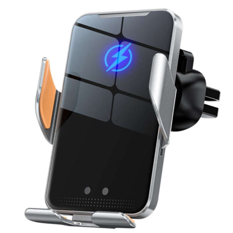 C9 Car Wireless Charger Phone Holder Infrared Auto-Clamping Metal Phone Mount Car Charger(Blue)