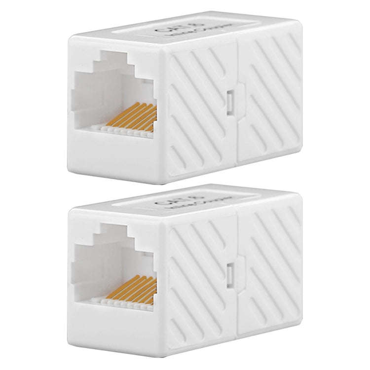 2 PCS JUNSUNMAY RJ45 Female to Female In Line Coupler Cat6 Cat5e Cat5 Ethernet Cable Extender Ada...