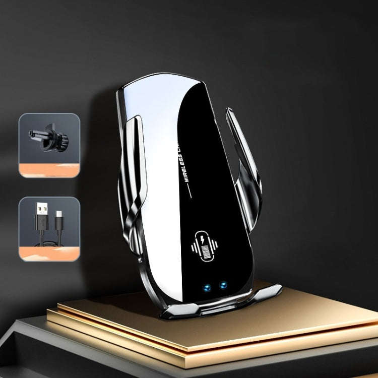 A1 360 Rotation Wireless Charger Magnetic Car Phone Holder(Black)