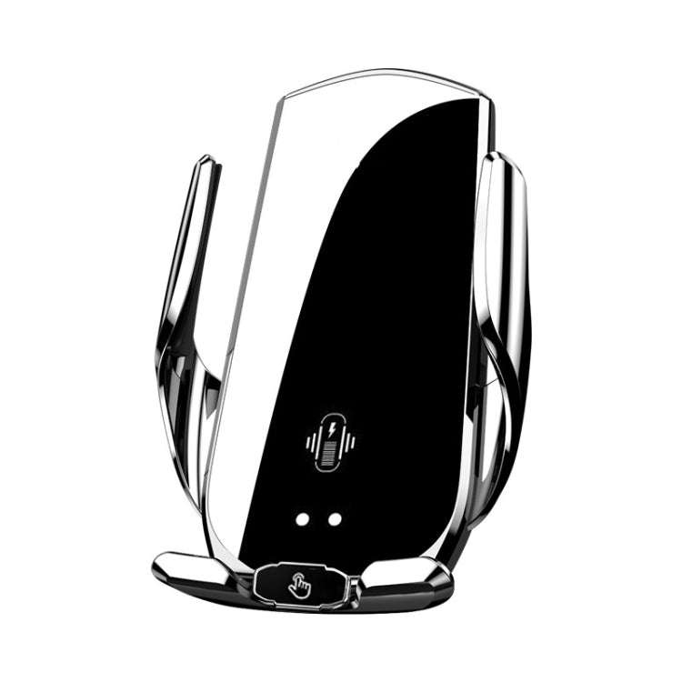 A2 Car Mobile Phone Bracket Wireless 15W Fast Charging Automatic Smart Sensor Stand(Silver)
