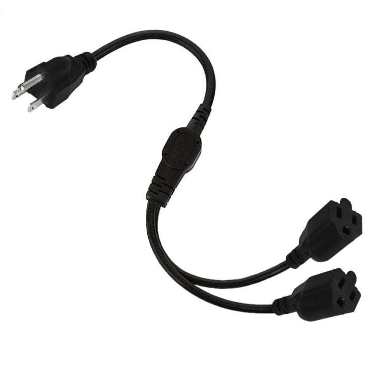 JUNSUNMAY US 1.6FT NEMA 5-15P 1 to 2 Way Outlet NEMA 5-15R SJT 16AWG 3 Prong Power Cable Wire Ext...
