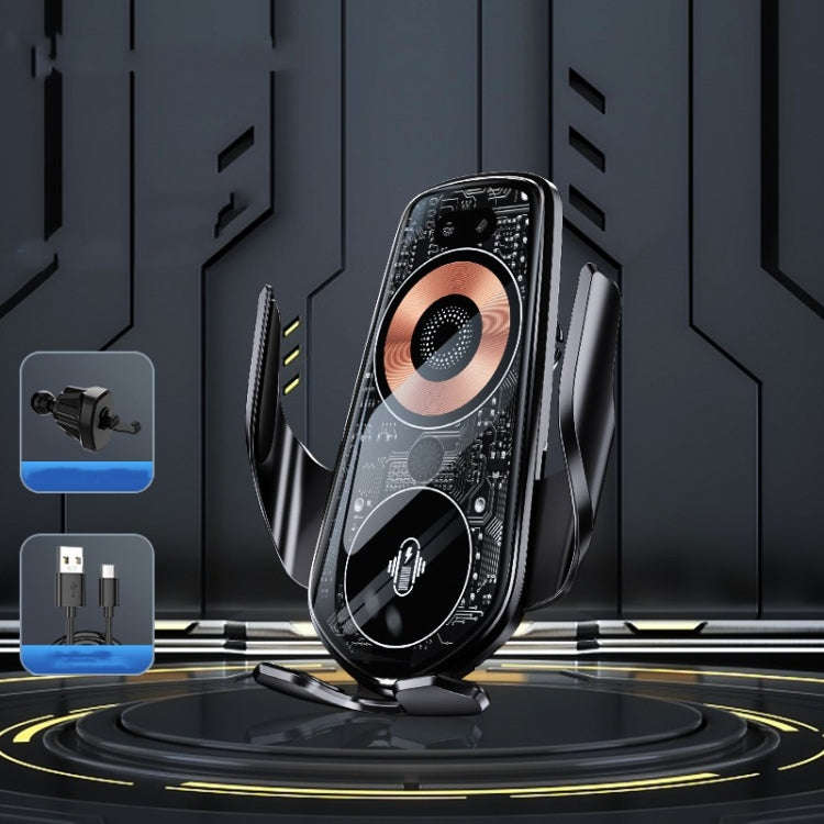 Q8 Universal Air Vent Mount Magnetic Mobile Phone Wireless Charging Car Holder without Start Butt...