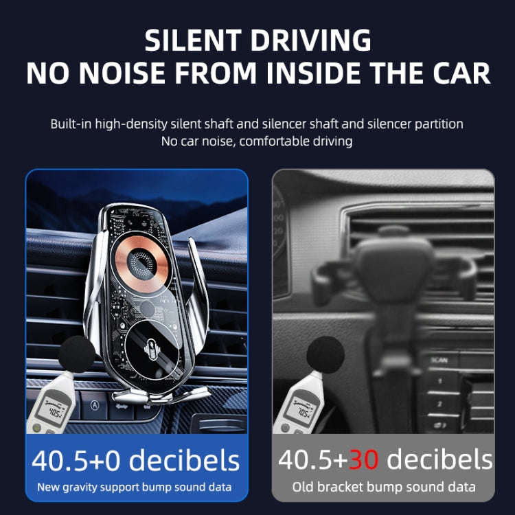 Q8 Universal Air Vent Mount Magnetic Mobile Phone Wireless Charging Car Holder without Start Butt...