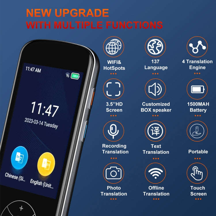 V600 Offline Photography Voice Translator Smart Portable 137 Languages Real Time Translator