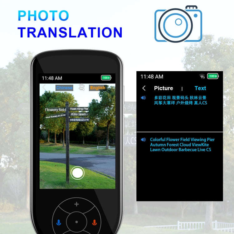 V600 Offline Photography Voice Translator Smart Portable 137 Languages Real Time Translator