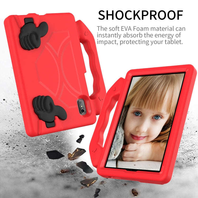 For Lenovo Tab M9 LTE 2023 Thumb Bracket EVA Shockproof Tablet Case(Red)