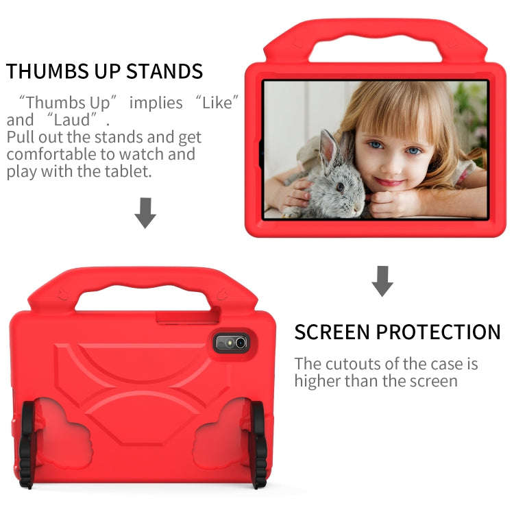 For Lenovo Tab M9 LTE 2023 Thumb Bracket EVA Shockproof Tablet Case(Red)