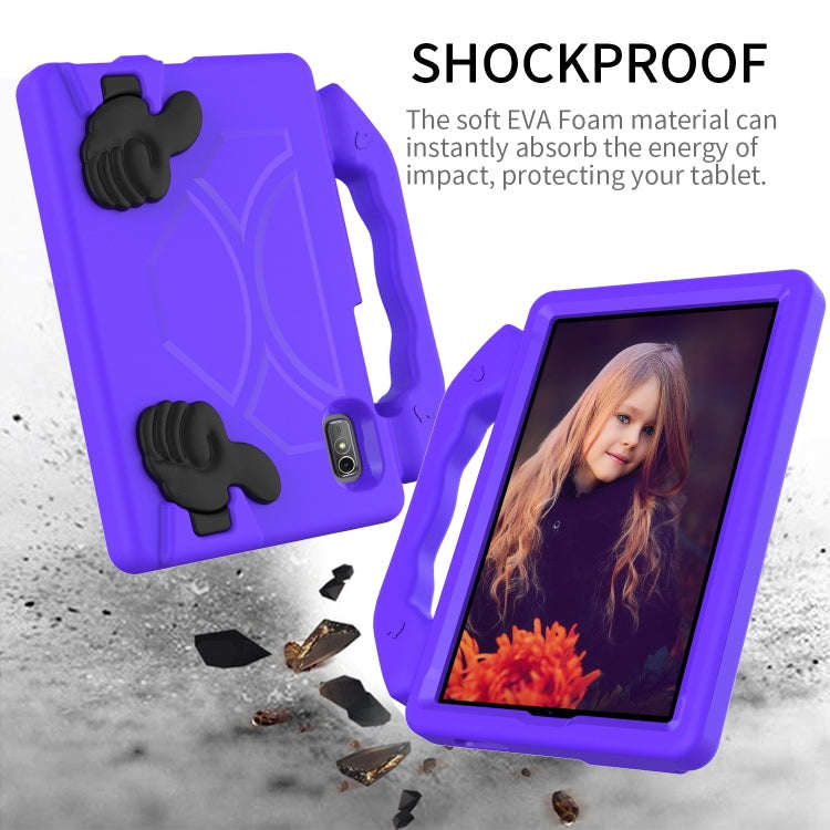 For Lenovo Tab M9 LTE 2023 Thumb Bracket EVA Shockproof Tablet Case(Purple)