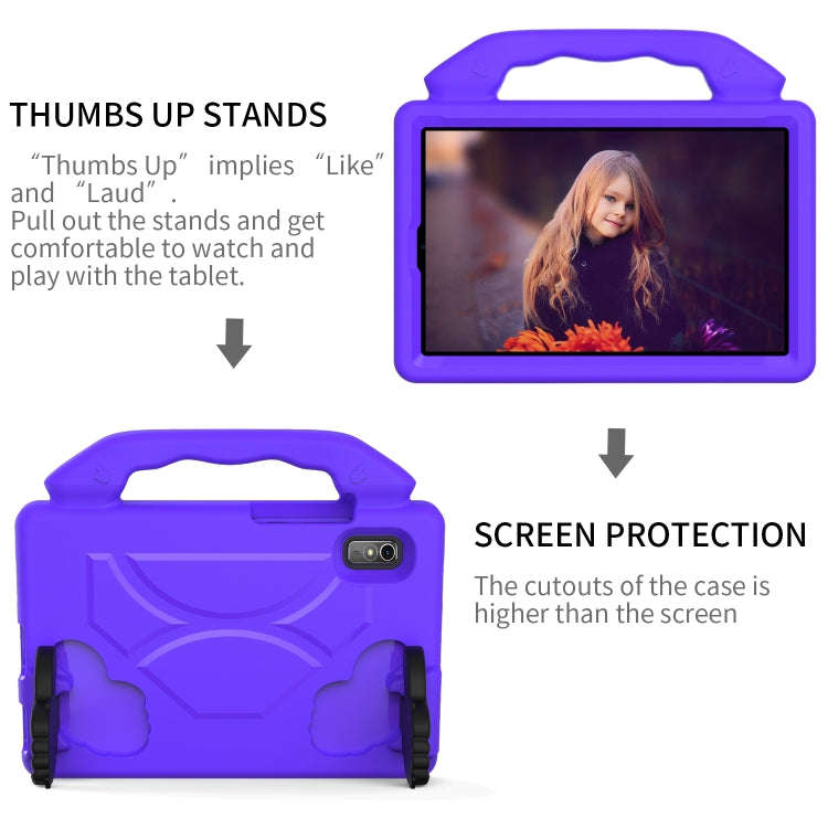 For Lenovo Tab M9 LTE 2023 Thumb Bracket EVA Shockproof Tablet Case(Purple)